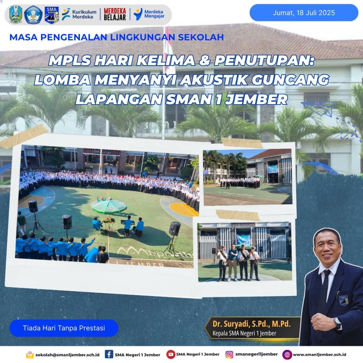 MPLS Hari Kelima & Penutupan: Lomba Menyanyi Akustik Guncang Lapangan SMAN 1 Jember