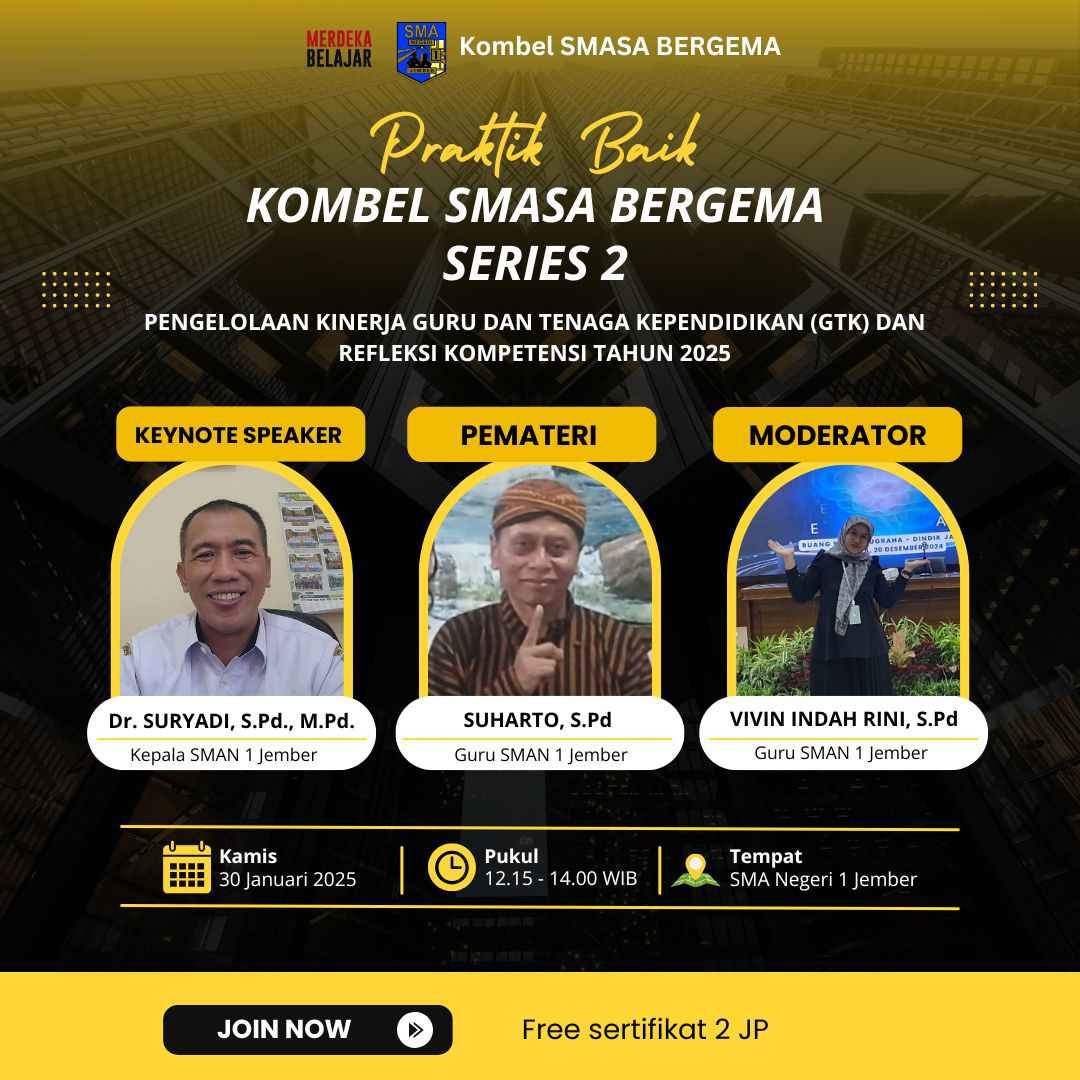 Kombel SMASA BERGEMA Series 2: Praktik Baik dalam Pengelolaan Kinerja GTK dan Refleksi Kompetensi 20