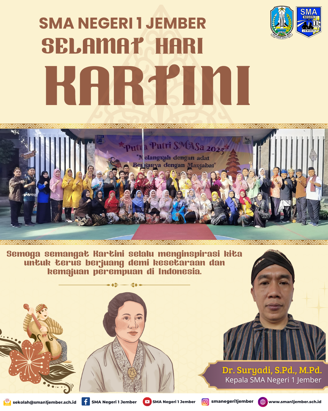 SMA NEGERI 1 JEMBER Mengucapkan Selamat Hari Kartini